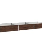 vidaXL Вдигната леха за градина Черно 240 x 80 x 24 см