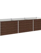 vidaXL Вдигната леха за градина Черно 240 x 80 x 55 см