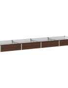 vidaXL Вдигната леха за градина Черно 320 x 80 x 24 см
