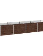 vidaXL Вдигната леха за градина Черно 320 x 80 x 55 см