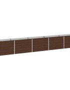 vidaXL Вдигната леха за градина Черно 400 x 40 x 55 см