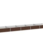 vidaXL Вдигната леха за градина Черно 400 x 80 x 24 см