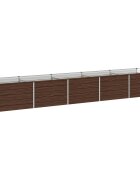 vidaXL Вдигната леха за градина Черно 400 x 80 x 55 см