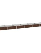 vidaXL Вдигната леха за градина Черно 480 x 80 x 24 см