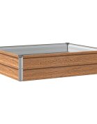 vidaXL Вдигната леха за градина Дървен кафяв 100 x 80 x 24 см
