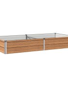 vidaXL Вдигната леха за градина Дървен кафяв 160 x 80 x 24 см