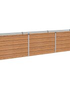 vidaXL Вдигната леха за градина Дървен кафяв 240 x 40 x 55 см