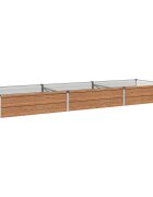 vidaXL Вдигната леха за градина Дървен кафяв 240 x 80 x 24 см