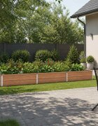 vidaXL Вдигната леха за градина Дървен кафяв 240 x 80 x 24 см Стомана
