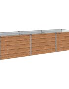 vidaXL Вдигната леха за градина Дървен кафяв 240 x 80 x 55 см