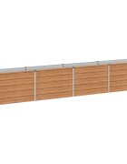 vidaXL Вдигната леха за градина Дървен кафяв 320 x 40 x 55 см