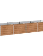 vidaXL Вдигната леха за градина Дървен кафяв 320 x 80 x 55 см