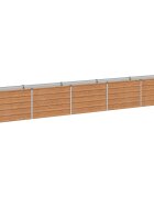 vidaXL Вдигната леха за градина Дървен кафяв 400 x 40 x 55 см