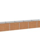 vidaXL Вдигната леха за градина Дървен кафяв 400 x 80 x 55 см