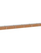 vidaXL Вдигната леха за градина Дървен кафяв 480 x 40 x 24 см