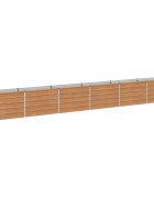 vidaXL Вдигната леха за градина Дървен кафяв 480 x 40 x 55 см