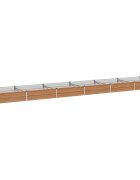 vidaXL Вдигната леха за градина Дървен кафяв 480 x 80 x 24 см