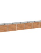 vidaXL Вдигната леха за градина Дървен кафяв 480 x 80 x 55 см