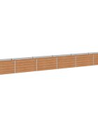 vidaXL Вдигната леха за градина Дървен кафяв 600 x 40 x 55 см