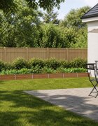 vidaXL Вдигната леха за градина Дървен кафяв 600 x 80 x 24 см Стомана