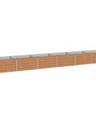 vidaXL Вдигната леха за градина Дървен кафяв 600 x 80 x 55 см