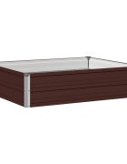 vidaXL Вдигната леха за градина Кафяво 100 x 80 x 24 см