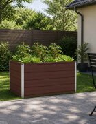 vidaXL Вдигната леха за градина Кафяво 100 x 80 x 55 см Стомана