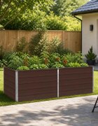 vidaXL Вдигната леха за градина Кафяво 163 x 80 x 55 cm