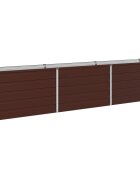 vidaXL Вдигната леха за градина Кафяво 240 x 40 x 55 см