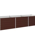 vidaXL Вдигната леха за градина Кафяво 240 x 80 x 55 см