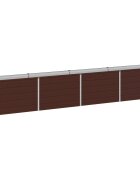 vidaXL Вдигната леха за градина Кафяво 320 x 40 x 55 см