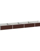 vidaXL Вдигната леха за градина Кафяво 320 x 80 x 24 см