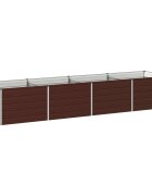 vidaXL Вдигната леха за градина Кафяво 320 x 80 x 55 см