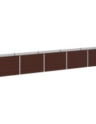 vidaXL Вдигната леха за градина Кафяво 400 x 40 x 55 см