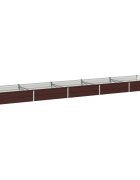 vidaXL Вдигната леха за градина Кафяво 400 x 80 x 24 см