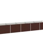vidaXL Вдигната леха за градина Кафяво 400 x 80 x 55 см