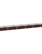vidaXL Вдигната леха за градина Кафяво 480 x 80 x 24 см