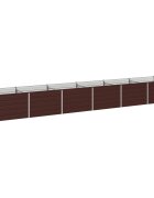 vidaXL Вдигната леха за градина Кафяво 480 x 80 x 55 см
