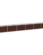vidaXL Вдигната леха за градина Кафяво 600 x 80 x 55 см