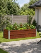 vidaXL Вдигната леха за градина Кортенова стомана 100 x 40 x 24 см