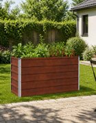 vidaXL Вдигната леха за градина Кортенова стомана 100 x 40 x 55 cm