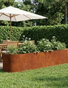 vidaXL Вдигната леха за градина Кортенова стомана 220 x 40 x 40 см
