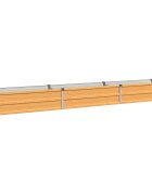 vidaXL Вдигната леха за градина Натурално 240 x 40 x 24 см