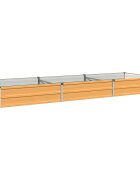 vidaXL Вдигната леха за градина Натурално 240 x 80 x 24 см