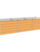 vidaXL Вдигната леха за градина Натурално 240 x 80 x 55 см