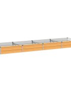 vidaXL Вдигната леха за градина Натурално 320 x 80 x 24 см