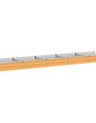 vidaXL Вдигната леха за градина Натурално 400 x 80 x 24 см