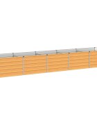vidaXL Вдигната леха за градина Натурално 400 x 80 x 55 см