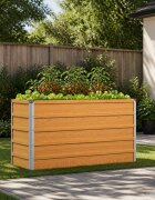 vidaXL Вдигната леха за градина Натурално дърво 100 x 40 x 55 cm