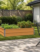 vidaXL Вдигната леха за градина Натурално дърво 100 x 80 x 24 см
